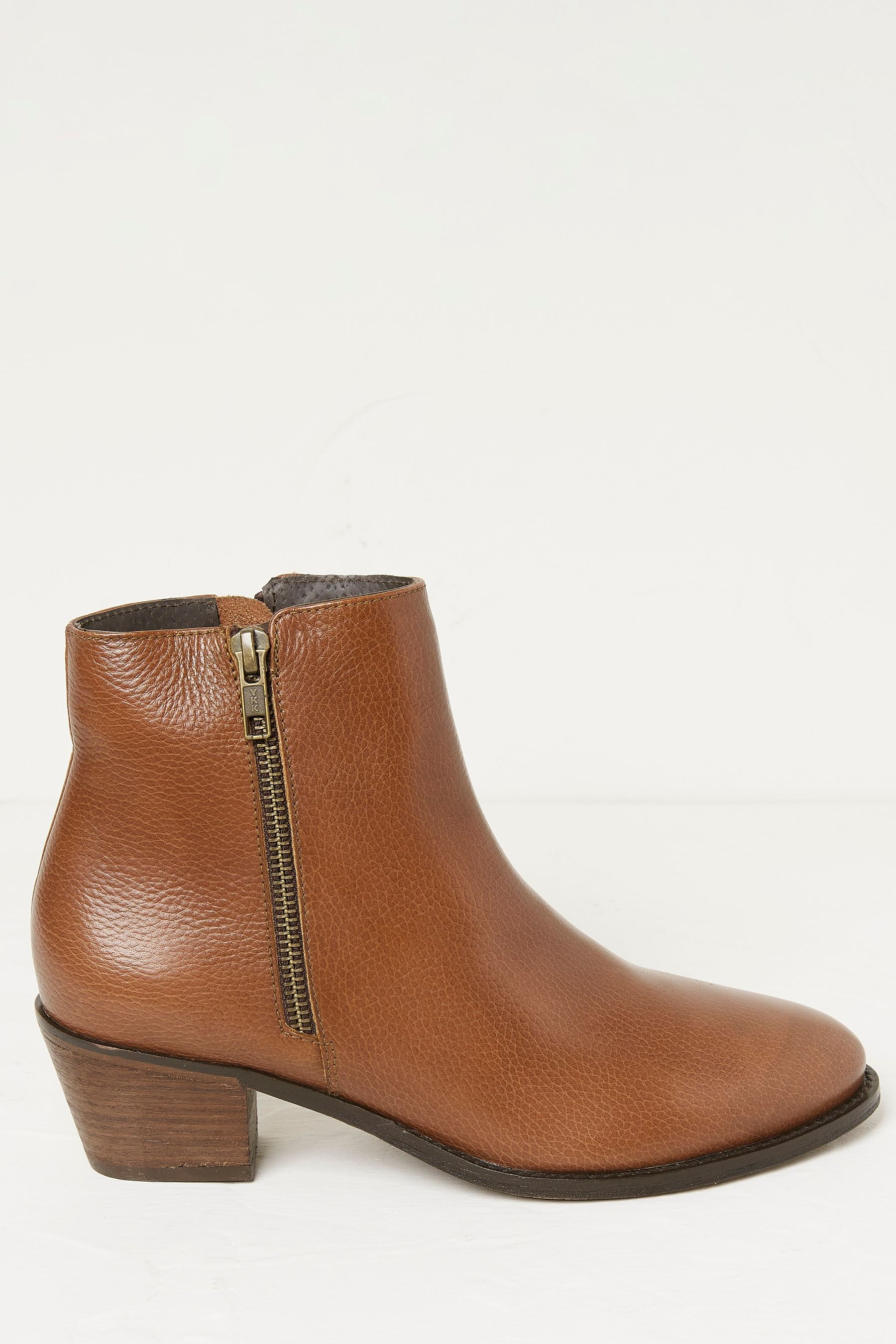 Buy FatFace Camel Betsy Zip Detail Ankle Boots from Next Luxembourg