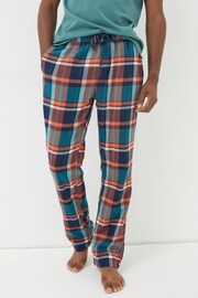 FatFace Green Orkney Light Checked Pyjama Bottoms - Image 1 of 4