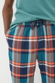 FatFace Green Orkney Light Checked Pyjama Bottoms - Image 3 of 4