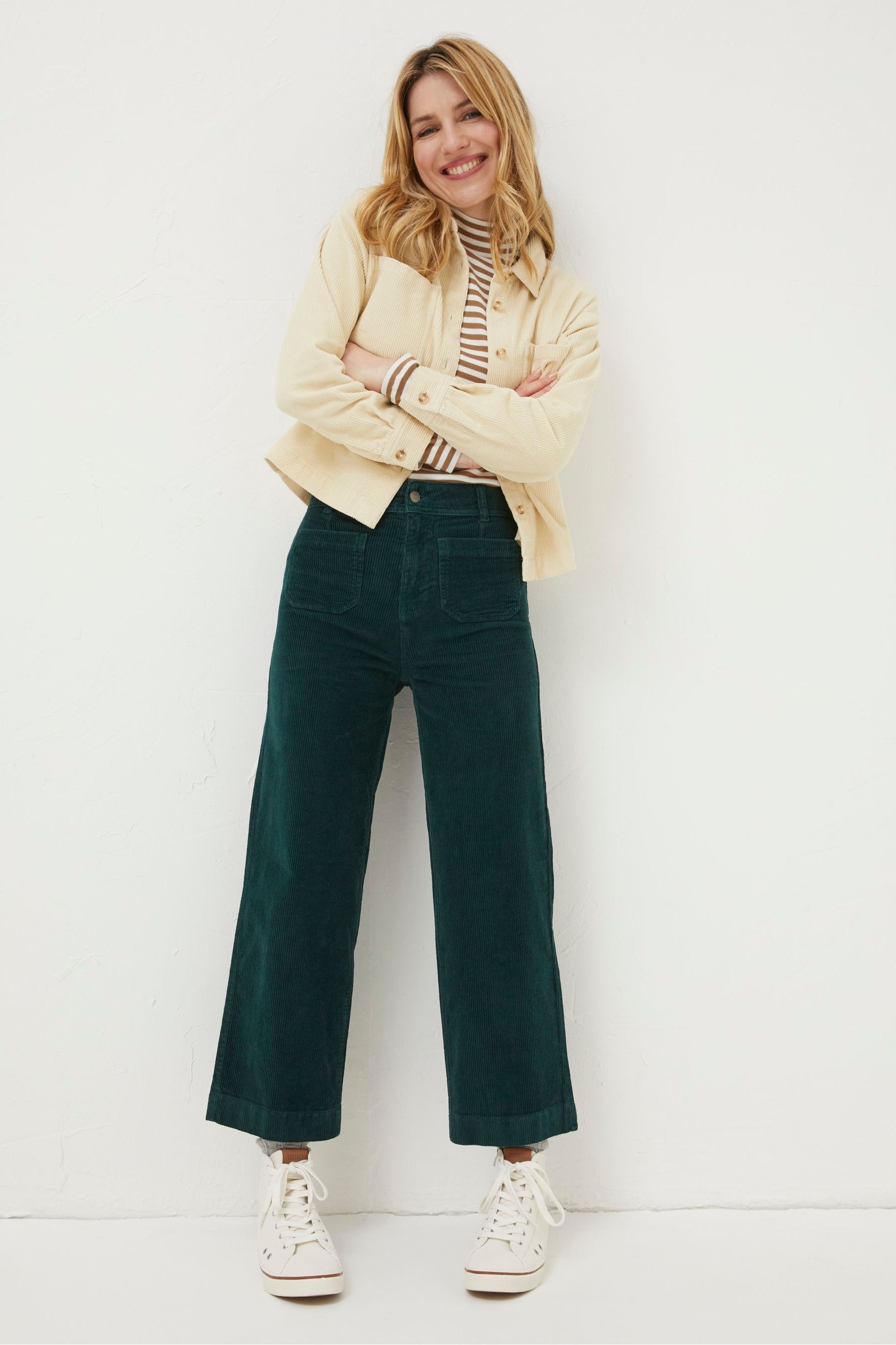 Buy FatFace Green Keswick Cord Trousers from Next Luxembourg