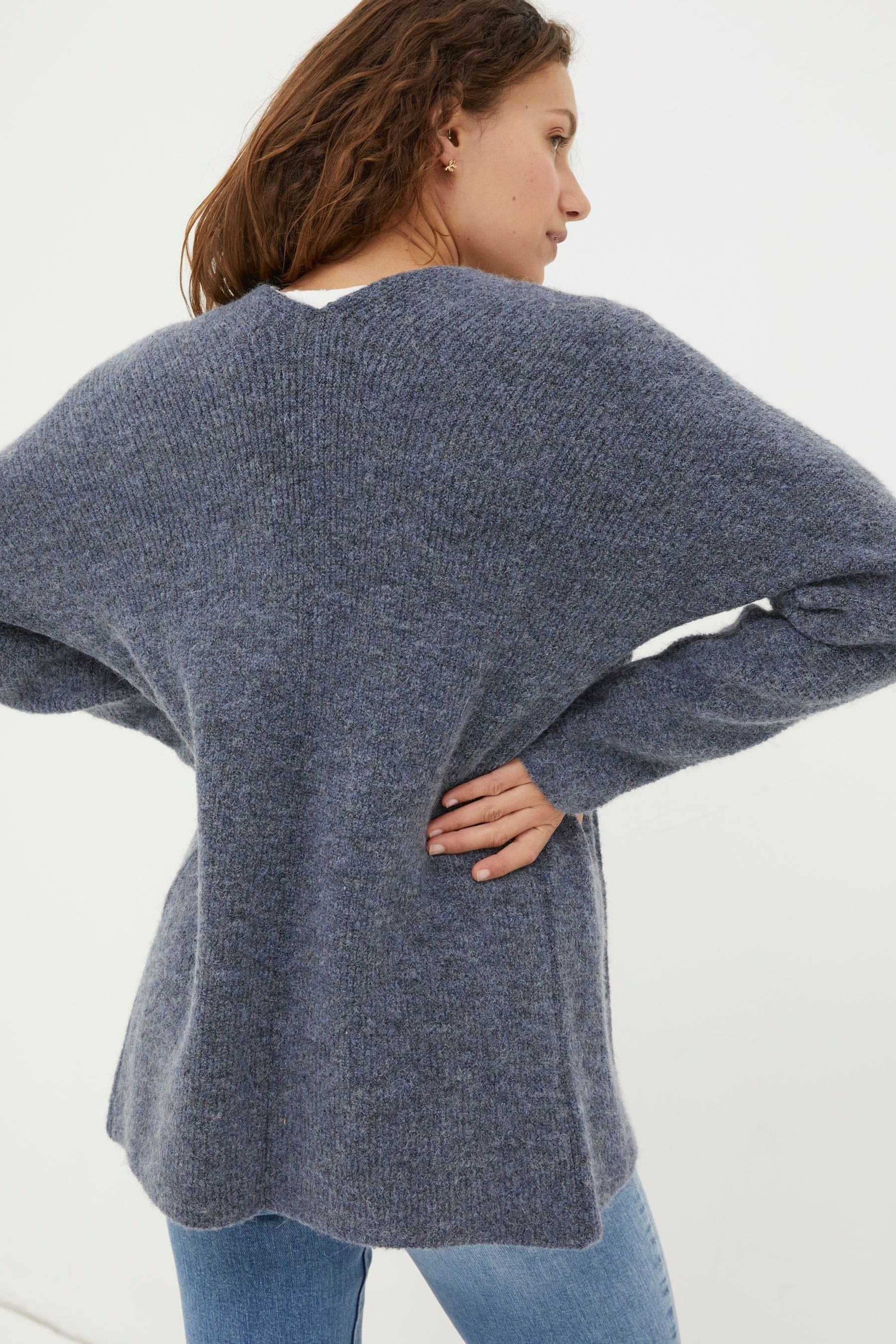 Buy FatFace Grey Cocoon Cardigan from Next Luxembourg