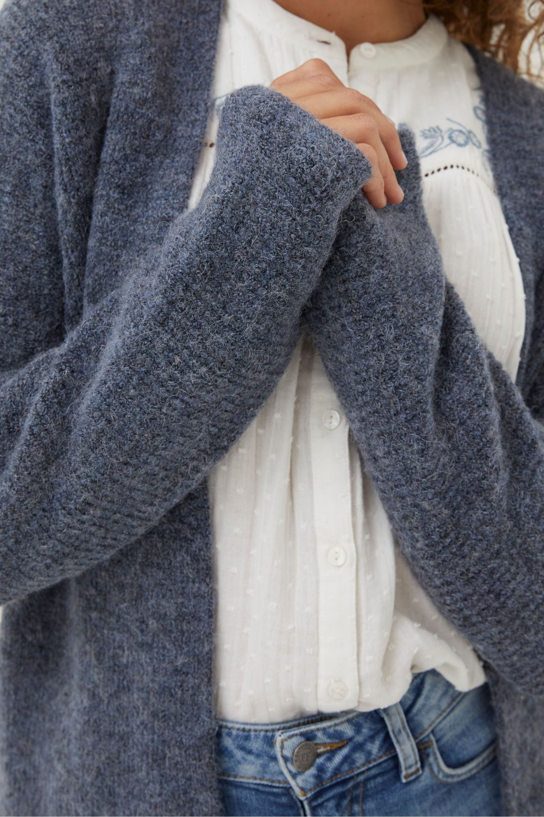 Buy FatFace Grey Cocoon Cardigan from Next Luxembourg