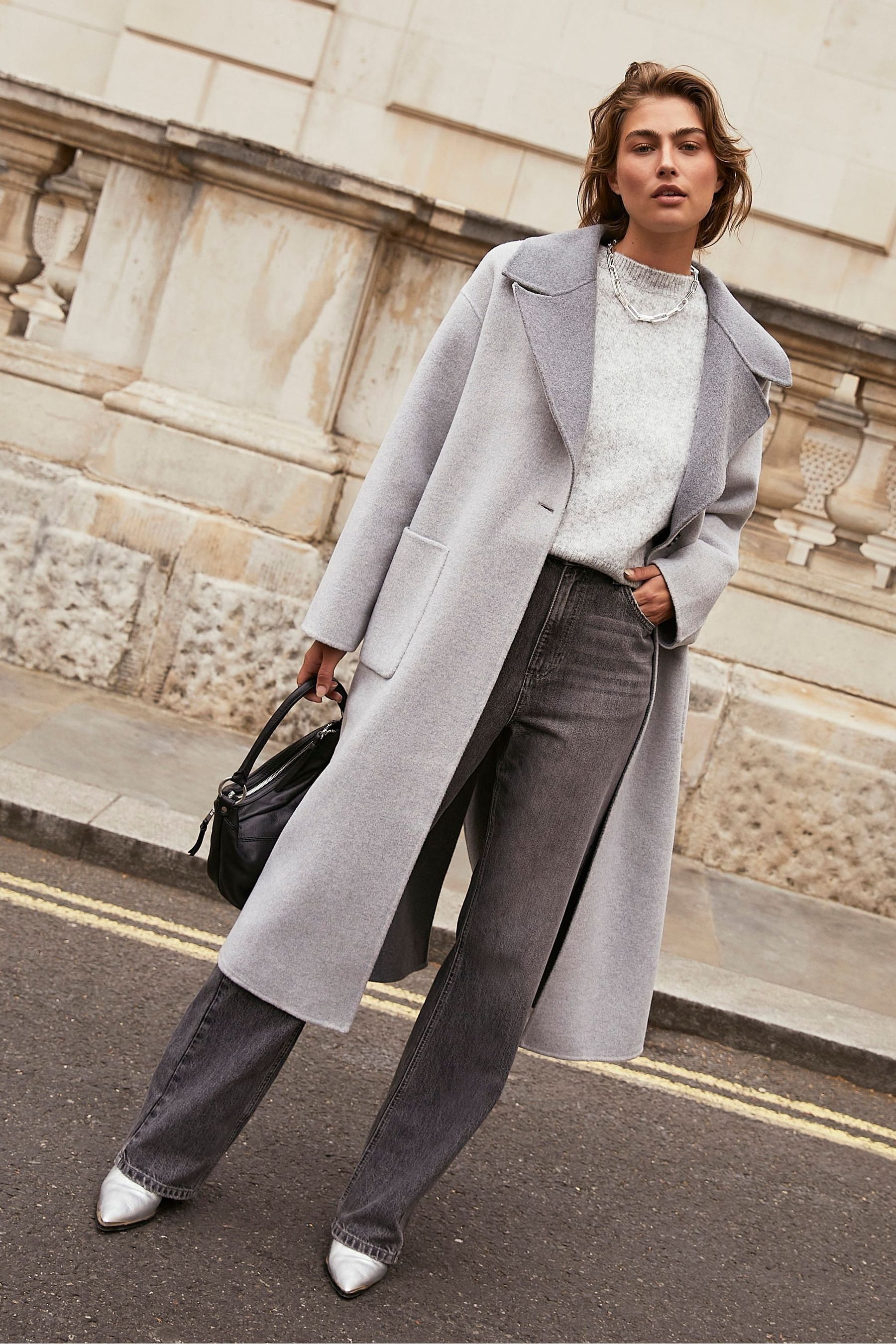 Mint velvet grey coat new arrivals