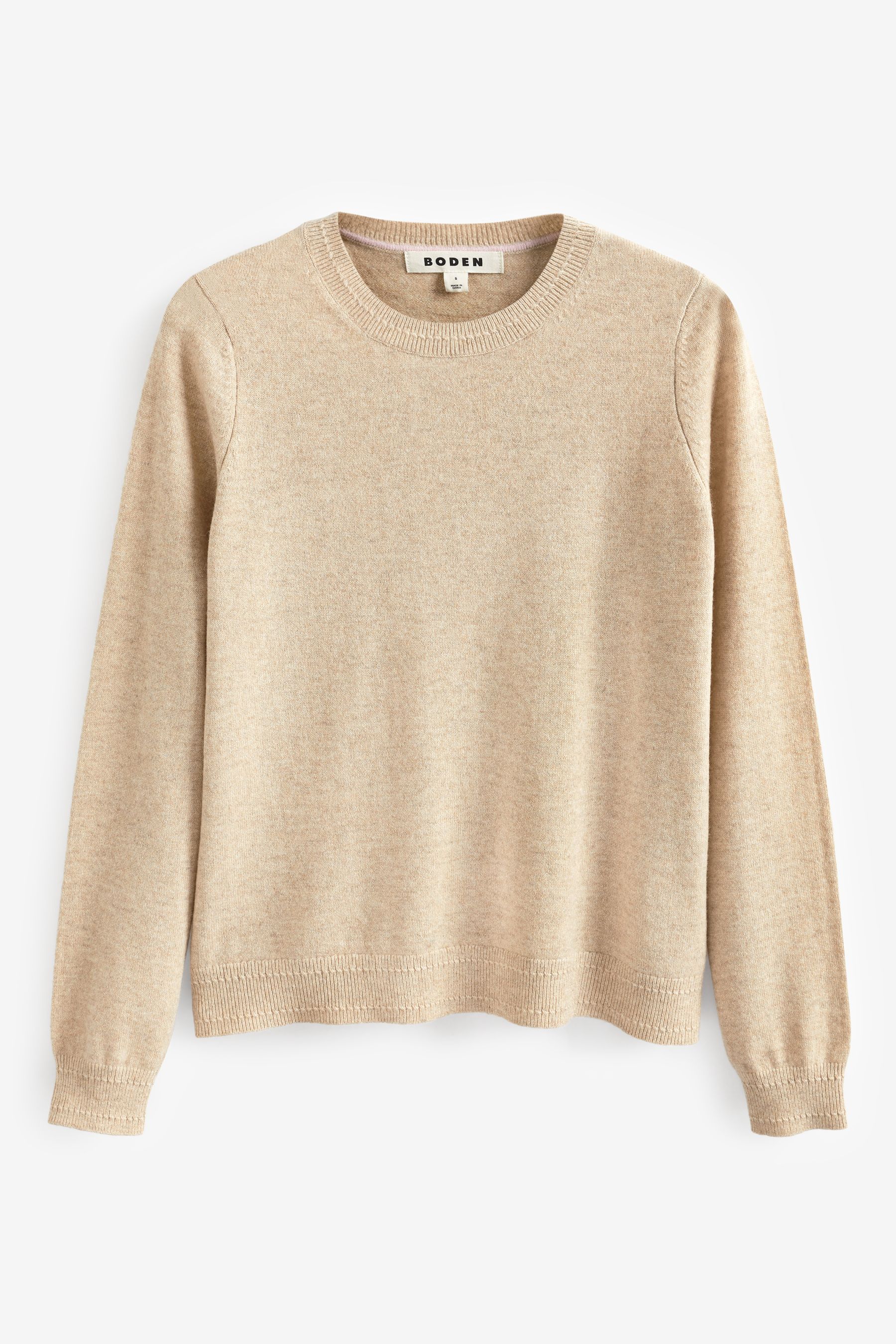 Buy Boden Natural Eva Cashmere Crew Neck Jumper from Next Luxembourg
