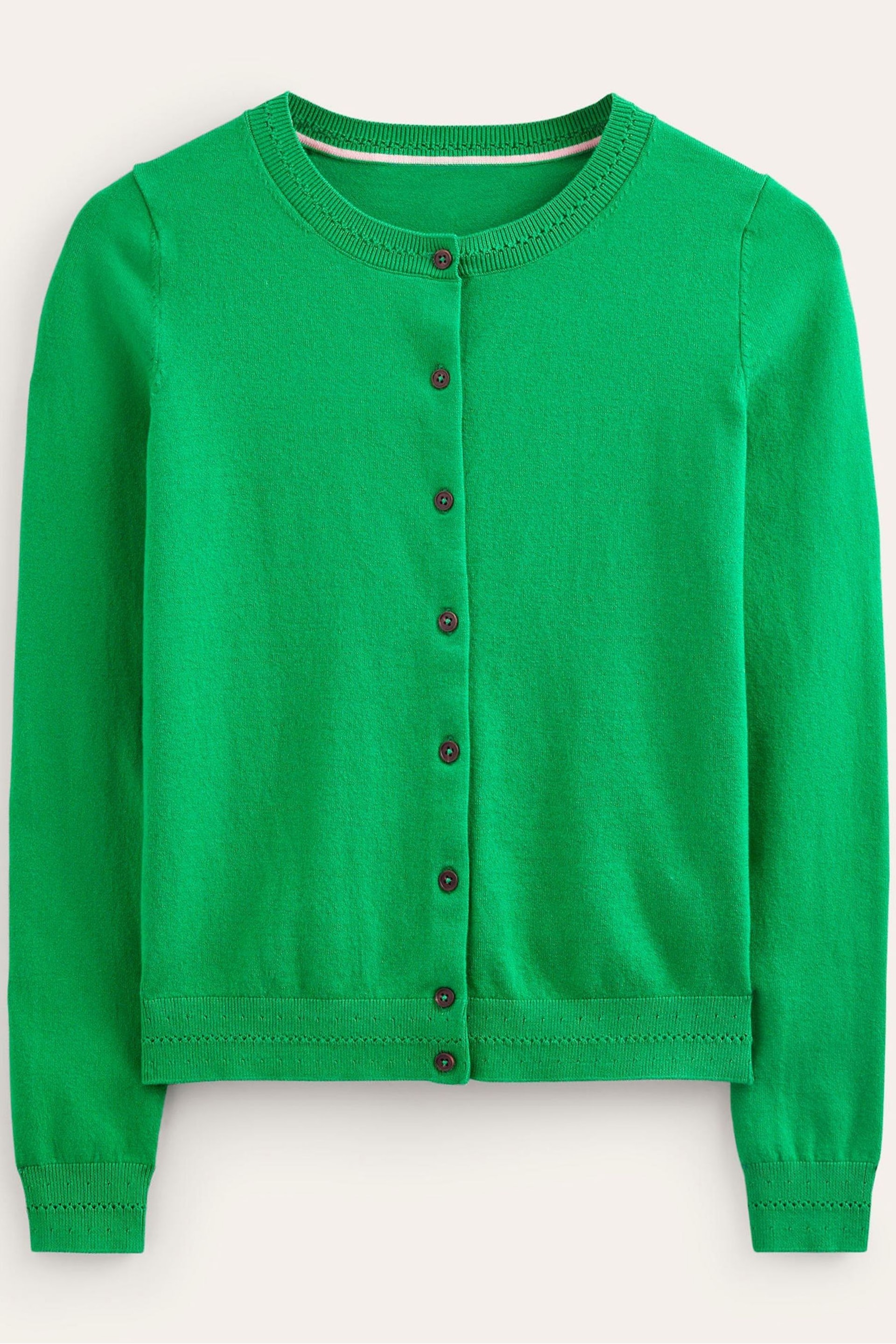 Boden Green Catriona Cotton Cardigan - Image 5 of 6