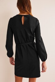 Boden Black Violet Jersey Shift Dress - Image 2 of 6