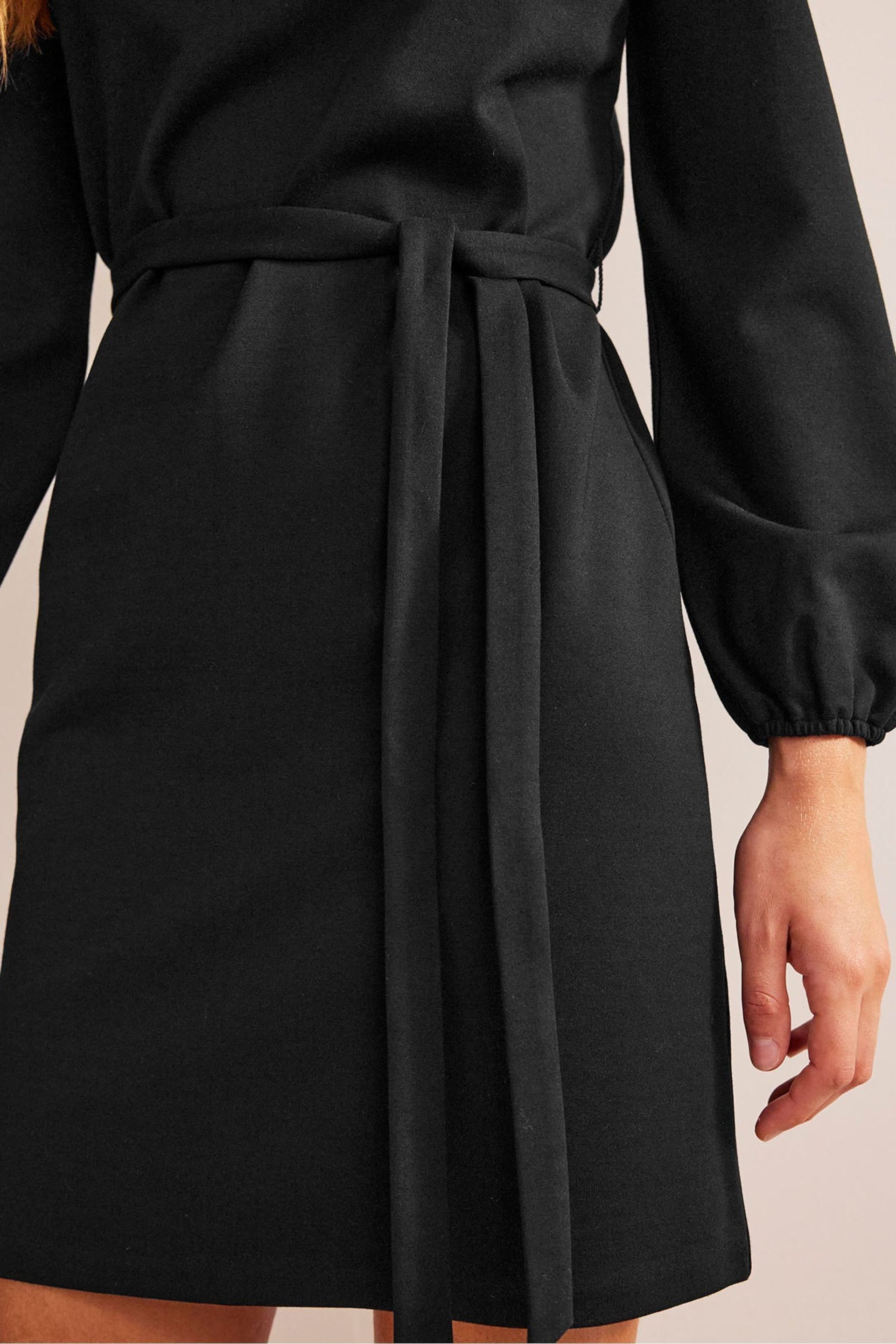 Boden Black Violet Jersey Shift Dress - Image 4 of 6