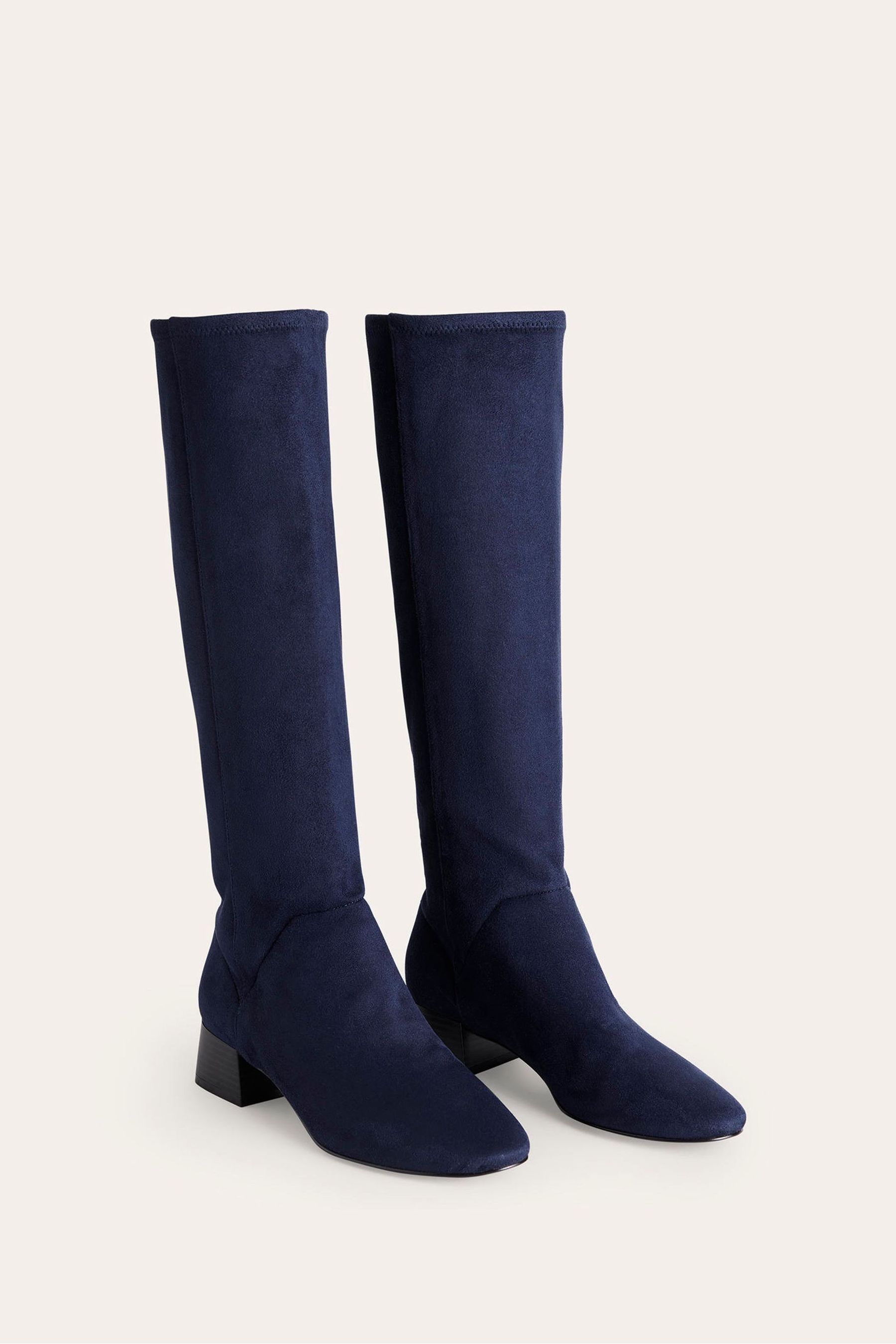 Buy Boden Blue Flat Stretch Knee High Boots from Next Luxembourg
