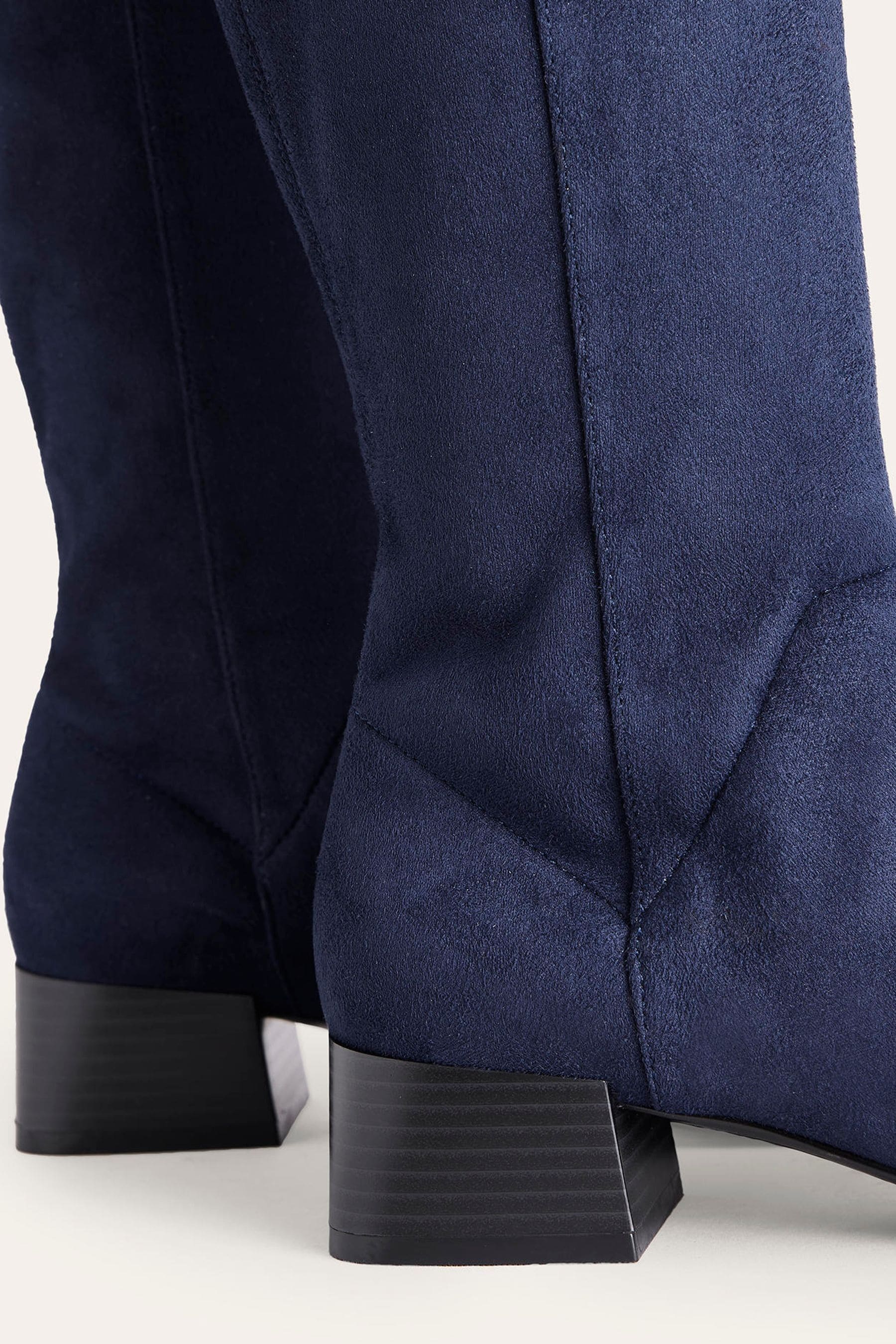 Blue stretch boots online