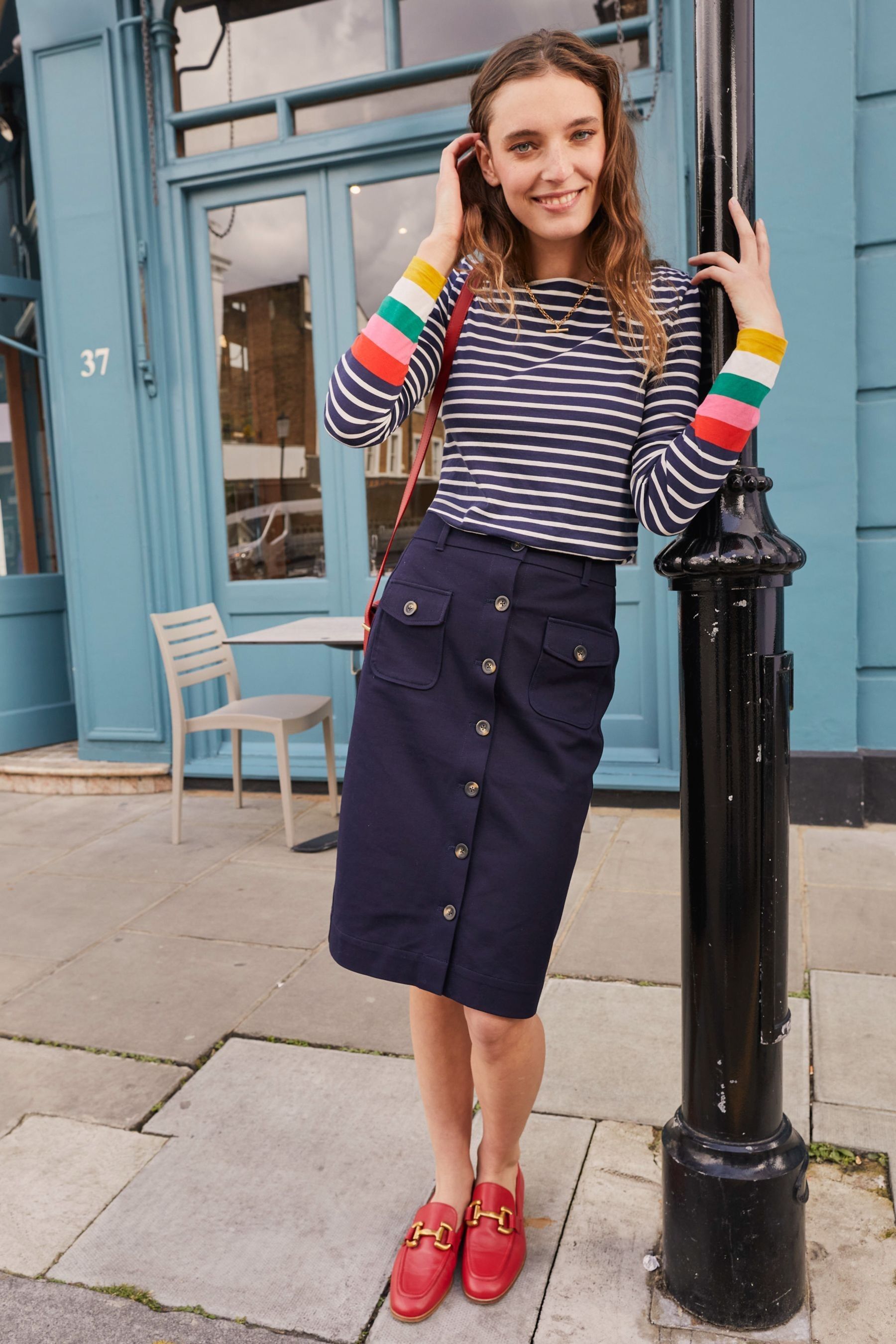 Buy Boden Blue A Line Cargo Skirt from Next Canada
