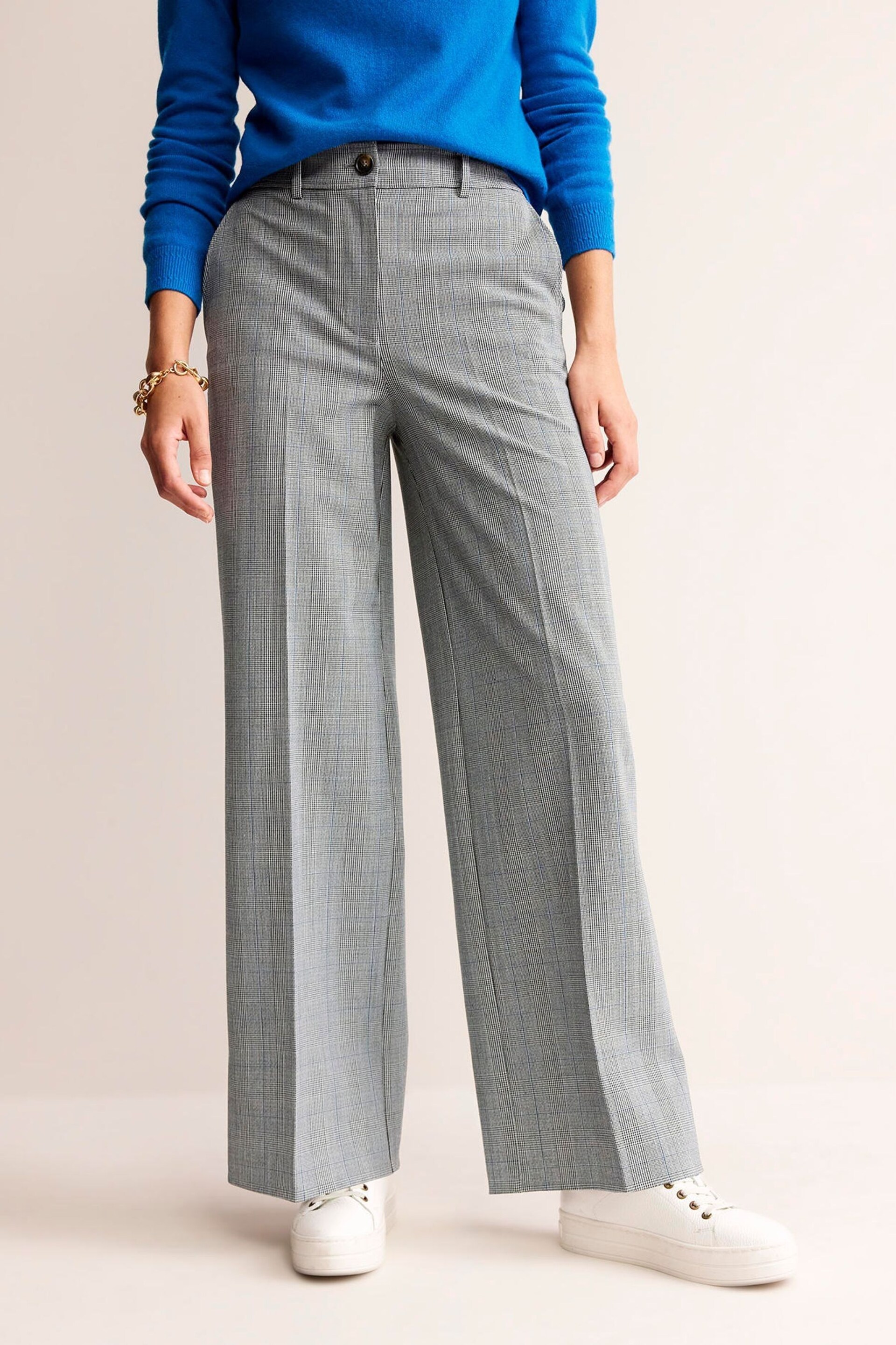 Boden Grey Westbourne Wool-Twill Trousers - Image 2 of 5