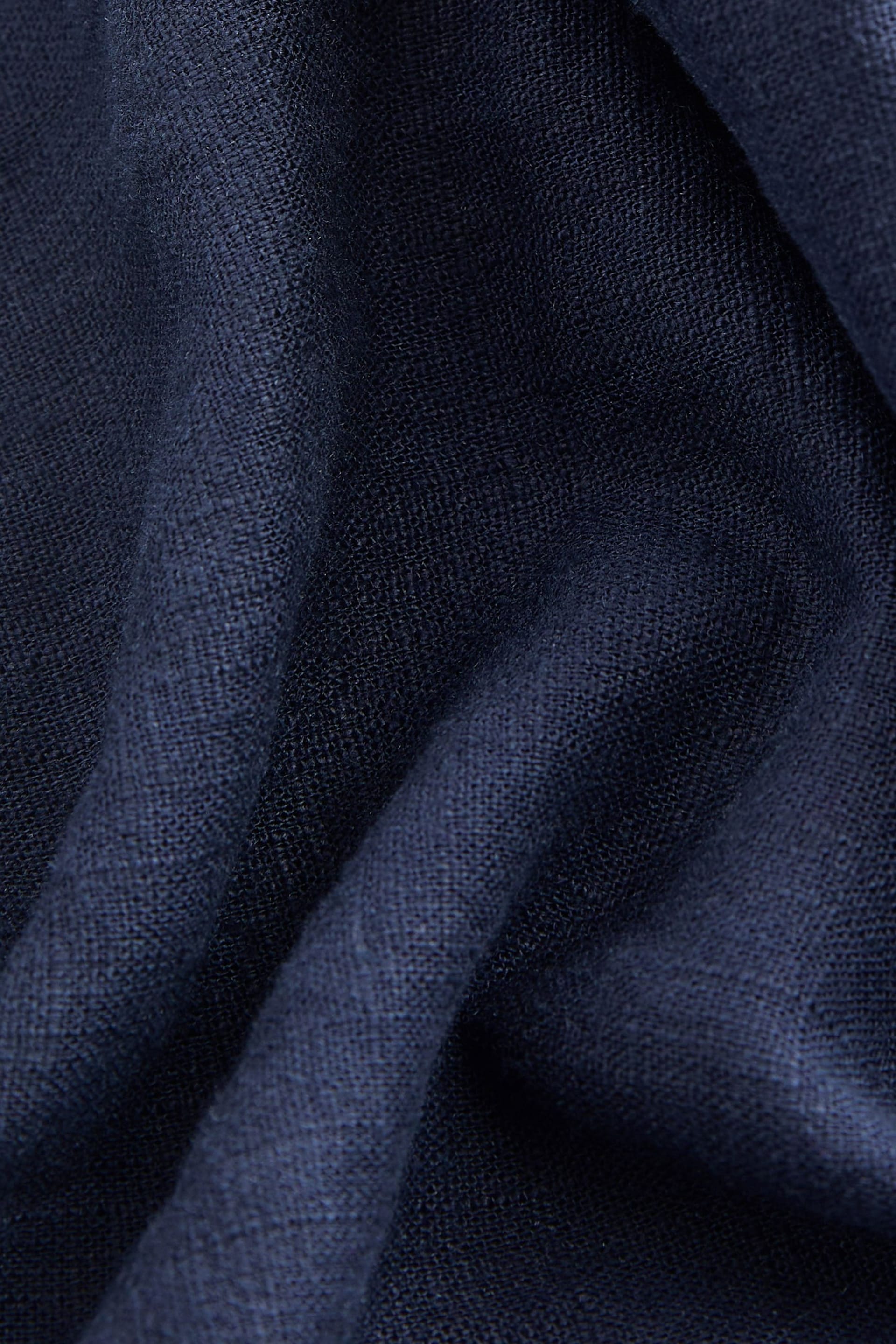 Black/Navy Blue Linen Blend Taper Trousers 2 Pack - Image 13 of 14