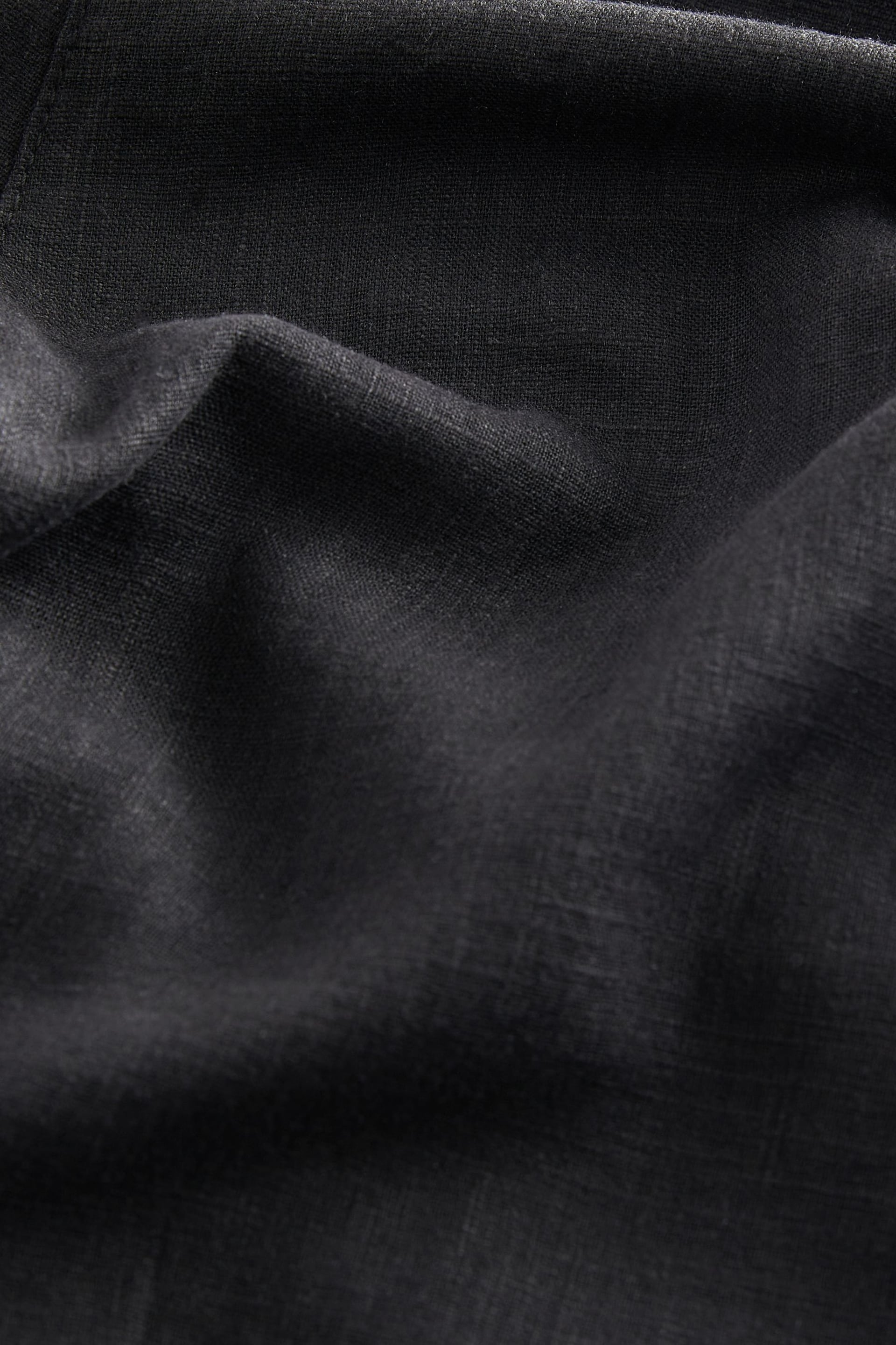 Black/Navy Blue Linen Blend Taper Trousers 2 Pack - Image 14 of 14