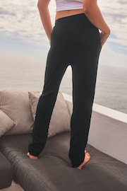 Black/Navy Blue Linen Blend Taper Trousers 2 Pack - Image 7 of 14