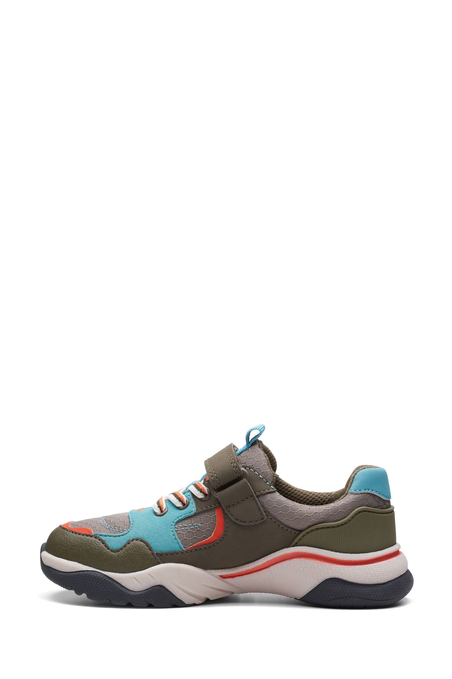 Buy Clarks Green Combi Feather Jump K Trainers from Next Luxembourg
