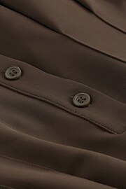 Chocolate Brown Corset Detail Short Sleeve Jumpsuit - Image 7 of 7