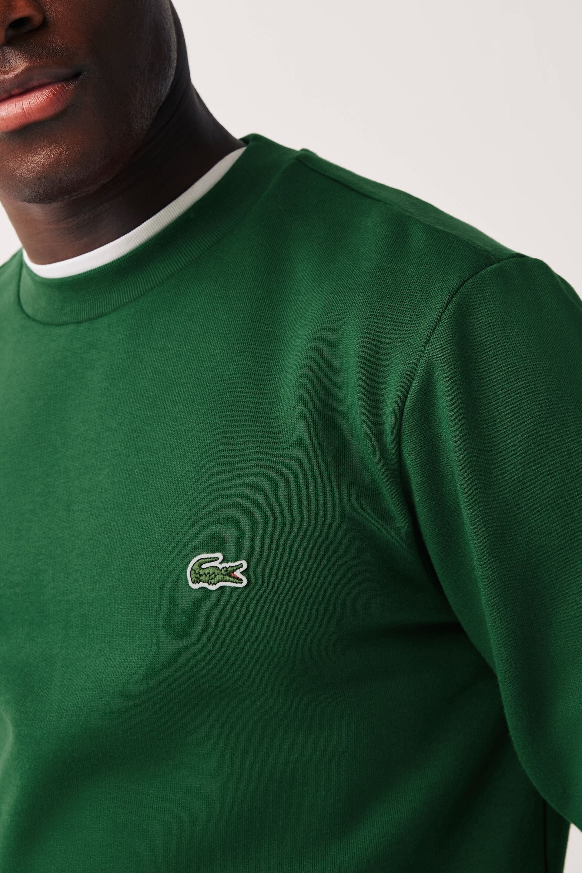 Lacoste Fleece Lined Crew-Neck Jumper - Image 3 of 4