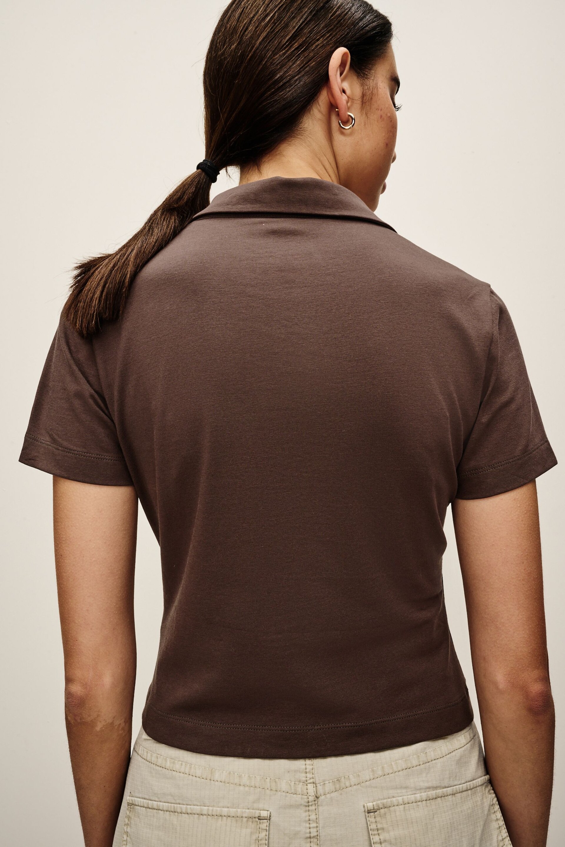 Chocolate Brown Polo Shirt - Image 4 of 7