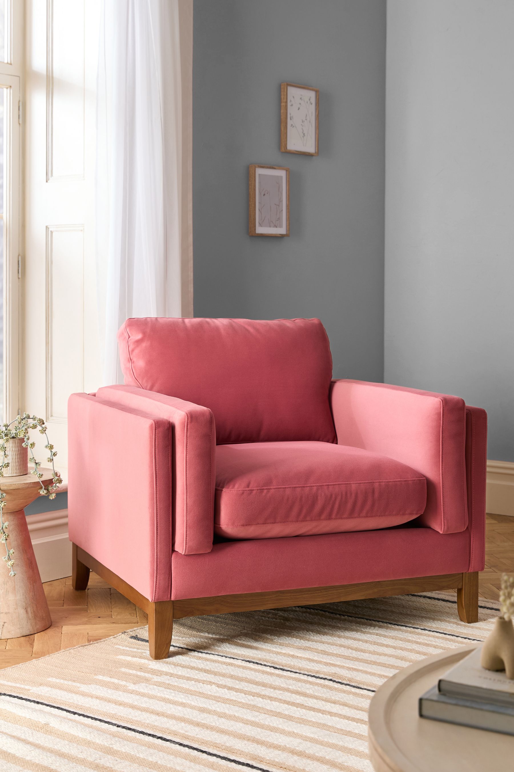 Pink arm chair sale