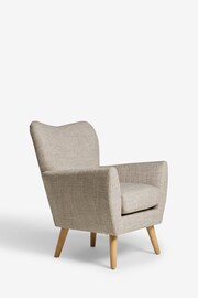 Chunky Weave Mid Natural Wilson II Highback Arm Chair - Image 6 of 10