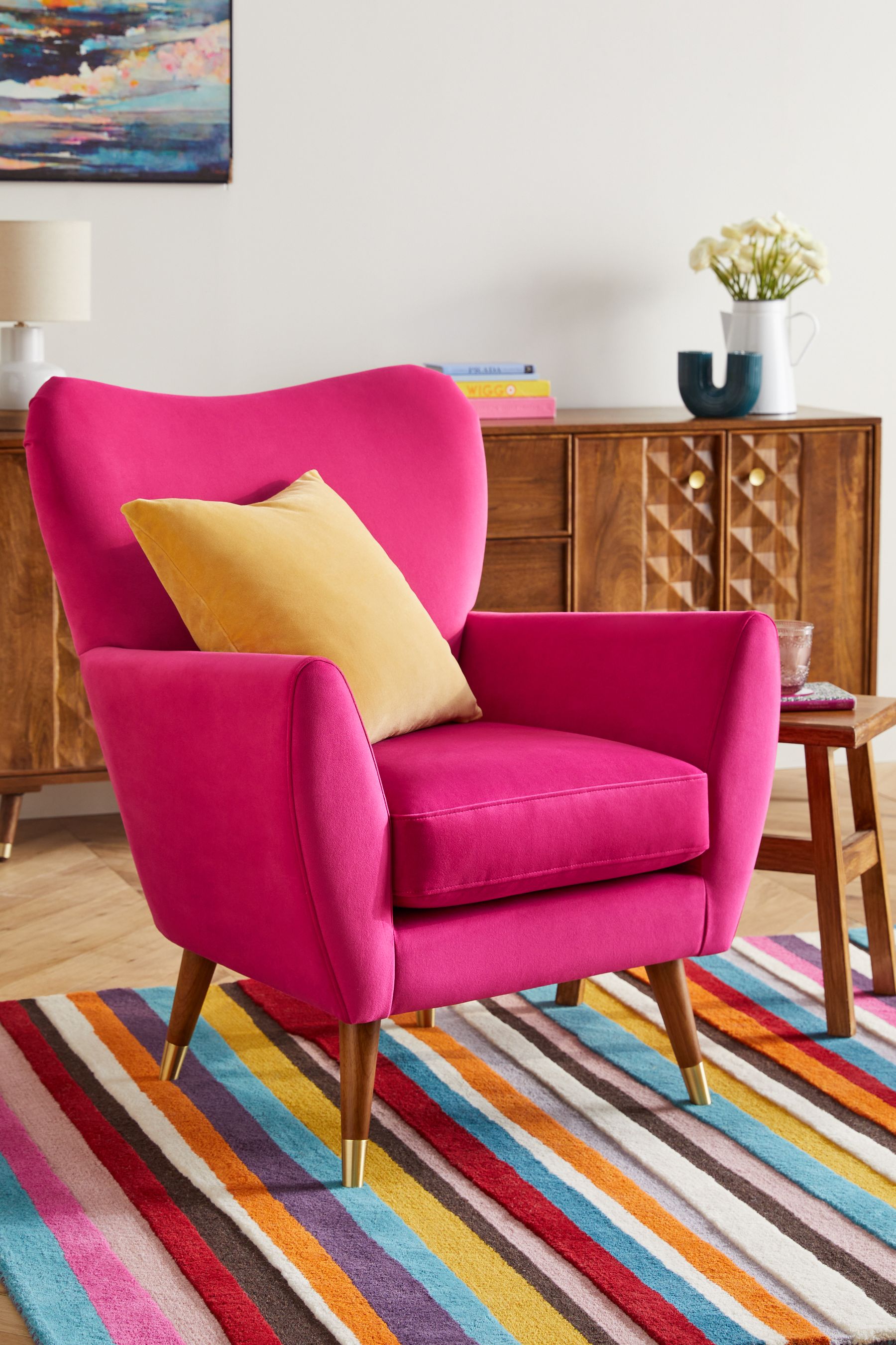 Arm chair pink outlet