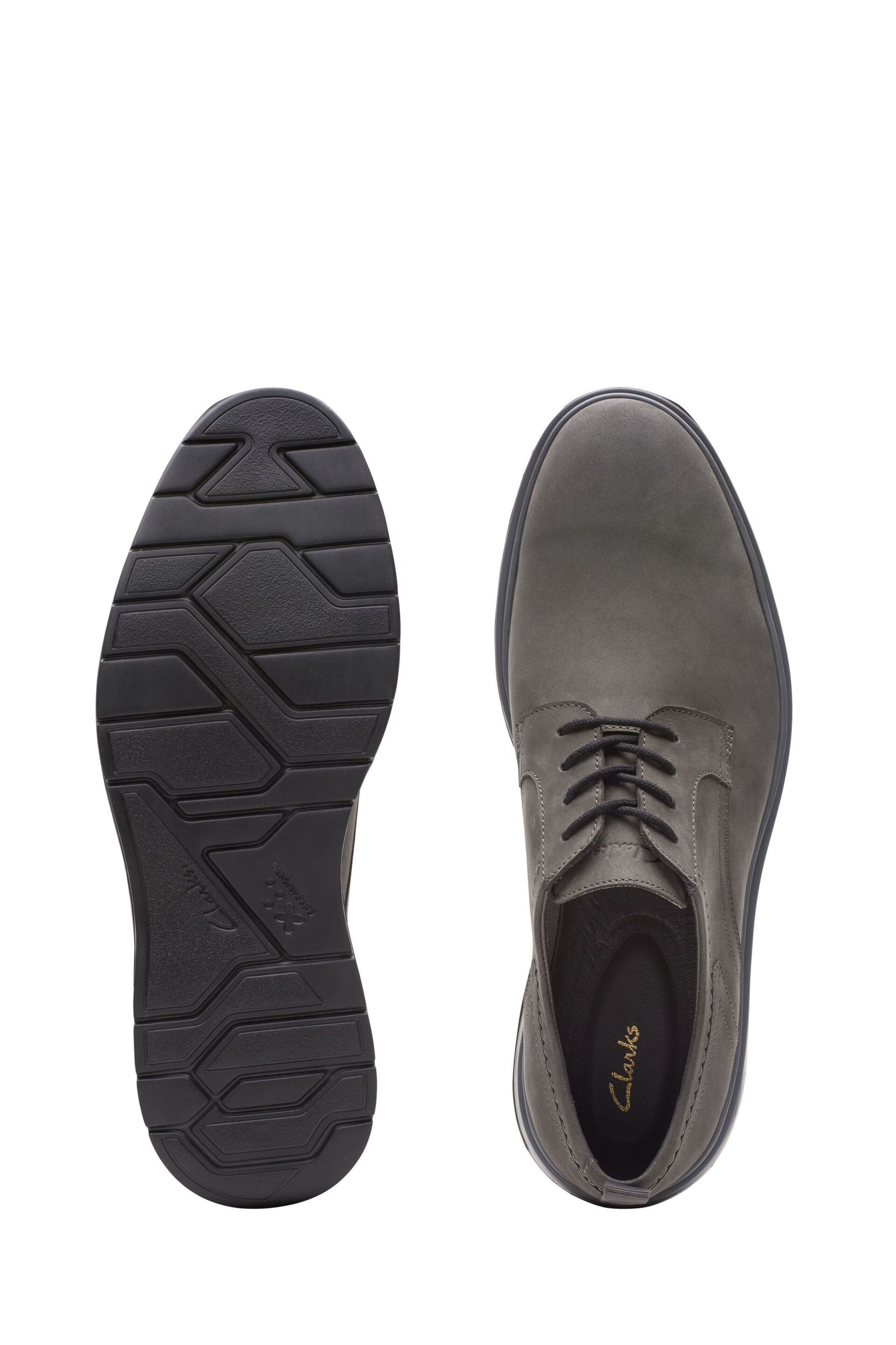 Clarks Grey Nubuck Chantry Lo Shoes - Image 7 of 7