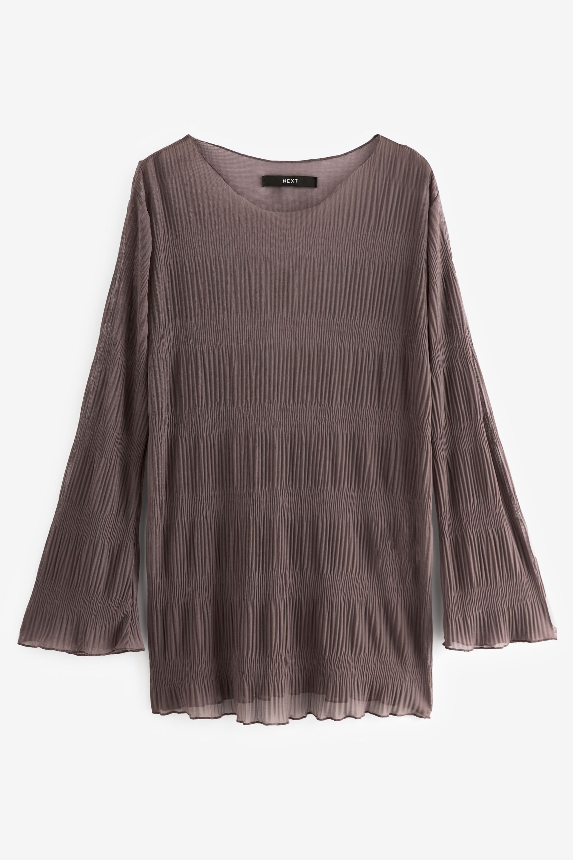 Purple Sheer Texture Longline Top - Image 6 of 6