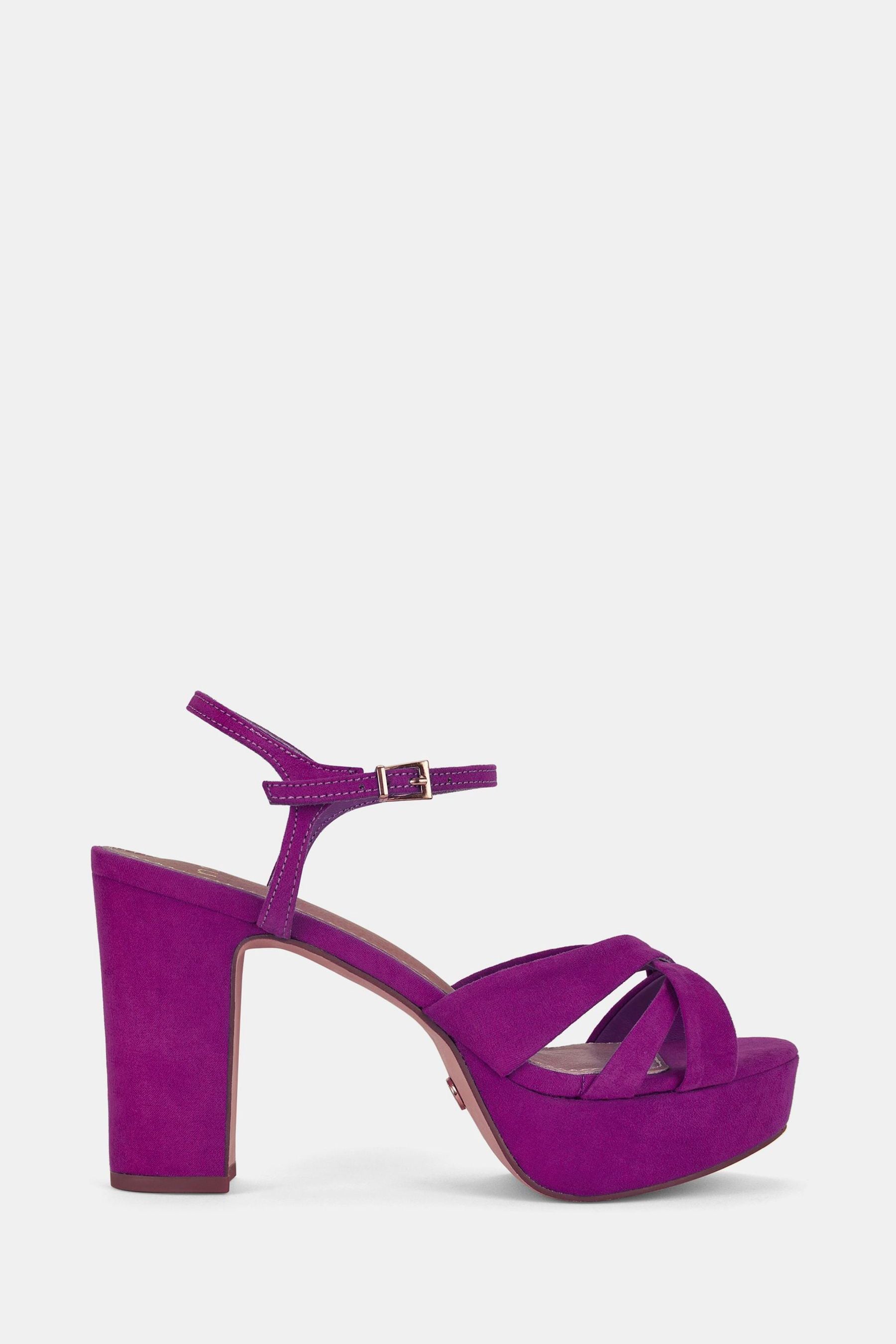 Buy Novo Pink Luella Block Heel Platform Ankle Strap Sandal Heels from Next Luxembourg
