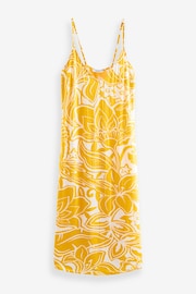 Yellow Floral Midi Strappy Summer Slip Dress - Image 6 of 7