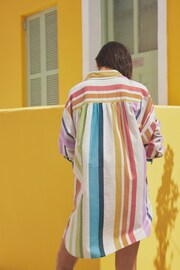 Multi Stripe Beach Shirt Cover-Up - Image 5 of 9