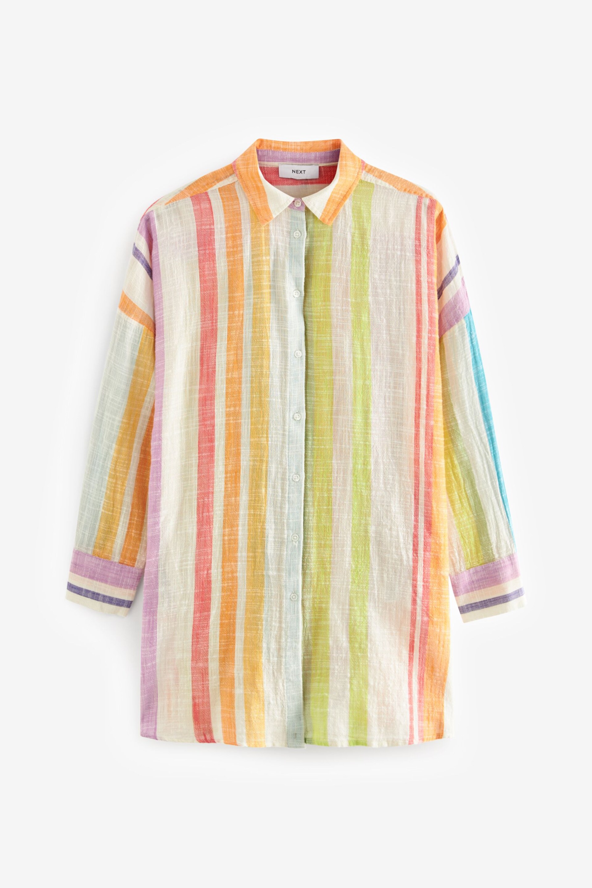 Multi Stripe Beach Shirt Cover-Up - Image 8 of 9