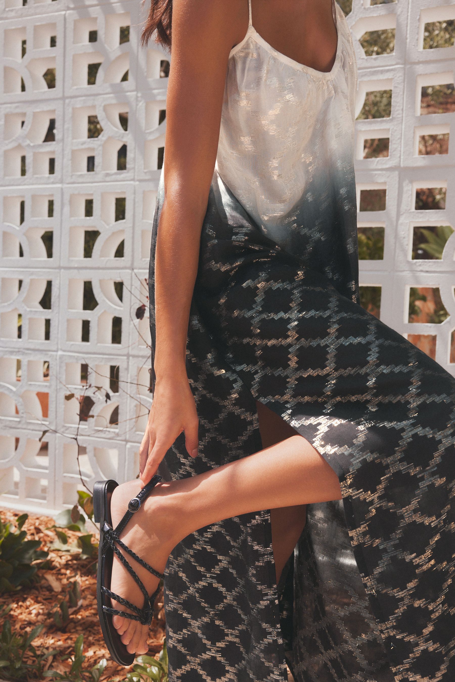 Buy Monochrome Ombre Maxi Volume Summer Dress from Next United Arab Emirates