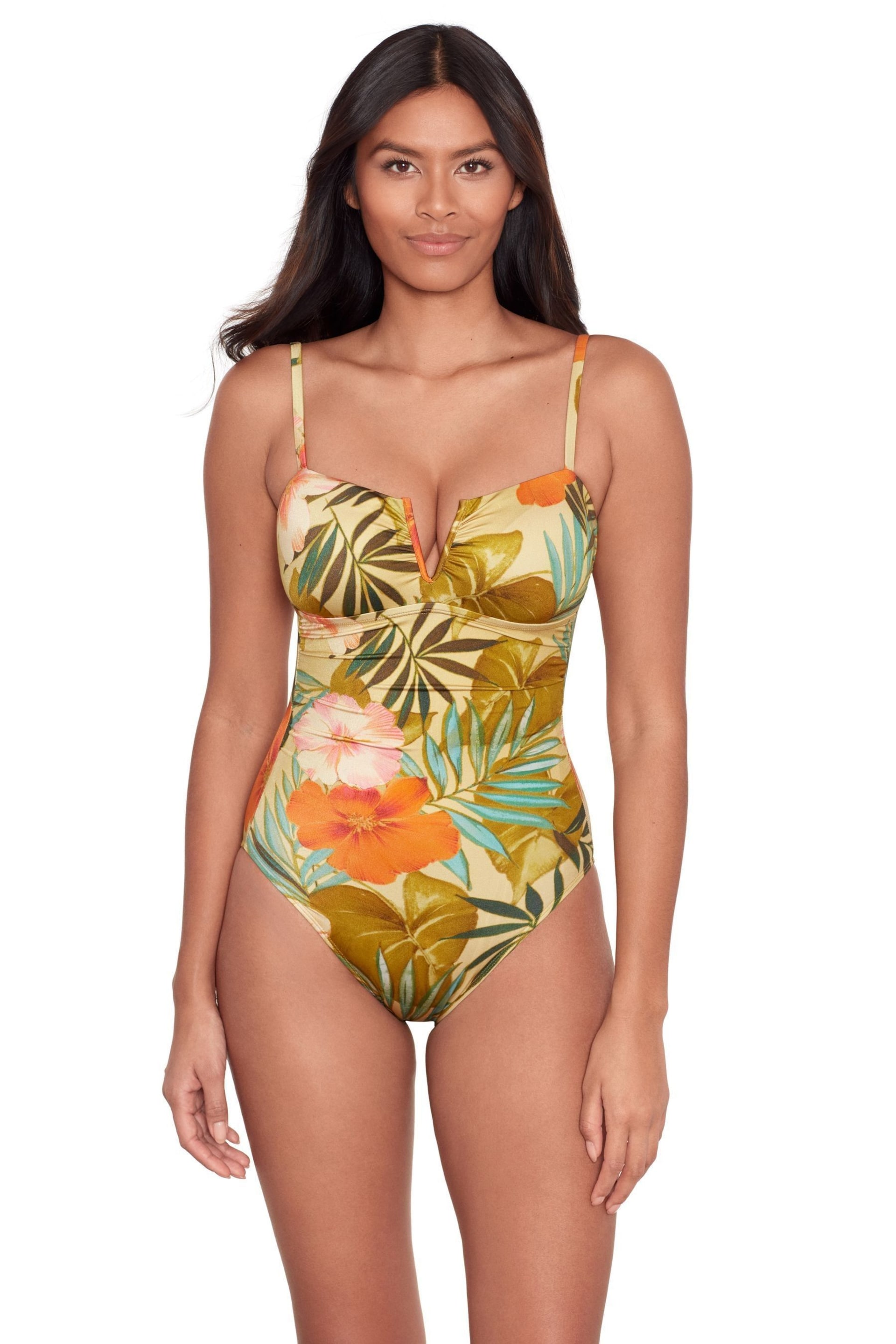 Lauren Ralph Lauren Island Tropical V Wire Swimsuit - Image 1 of 4