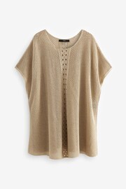 Gold Sparkle Overhead Knitted Cover-Up - Image 6 of 7