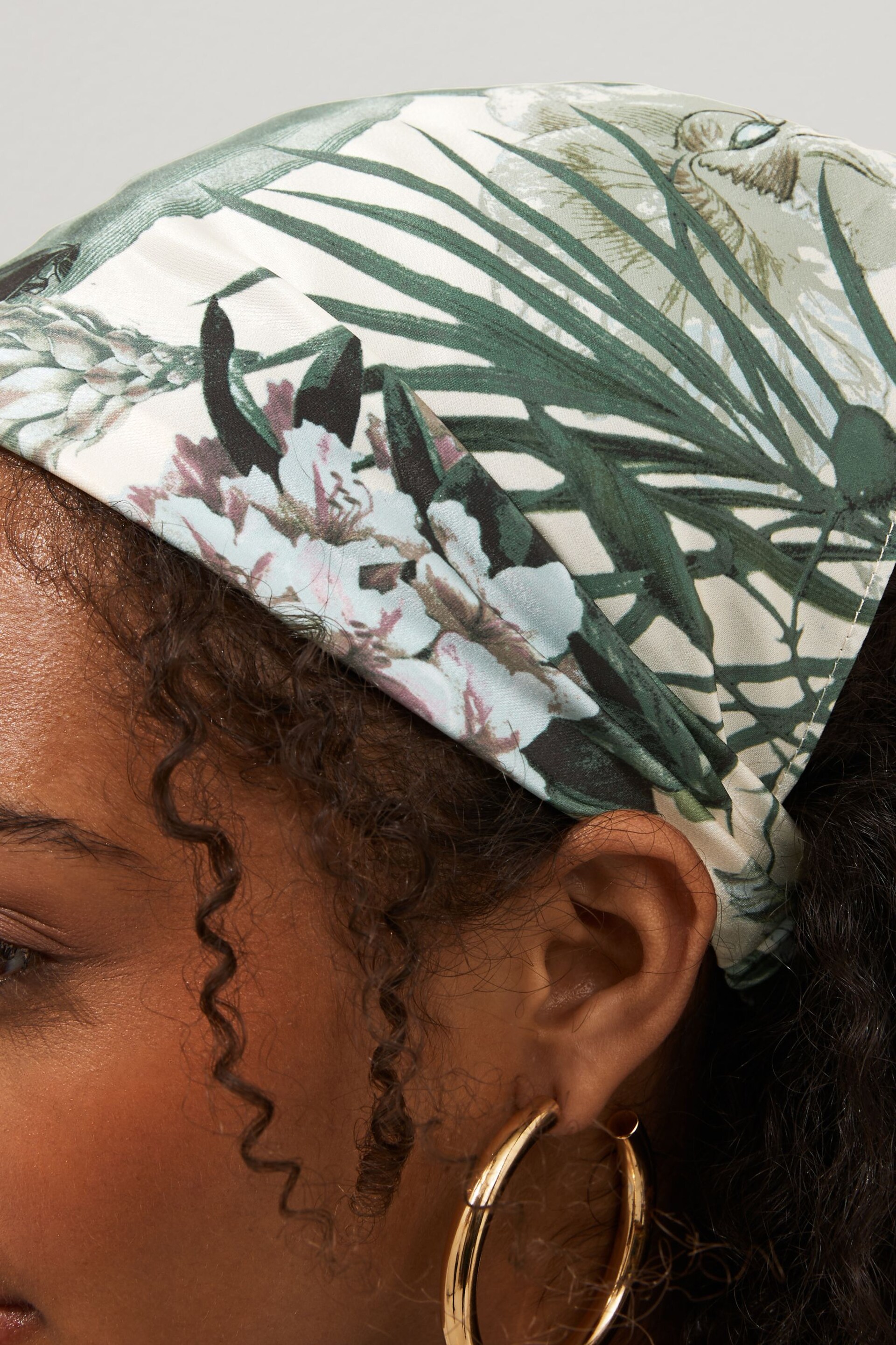 Floral Elasticated Scarf Headband - Image 2 of 3