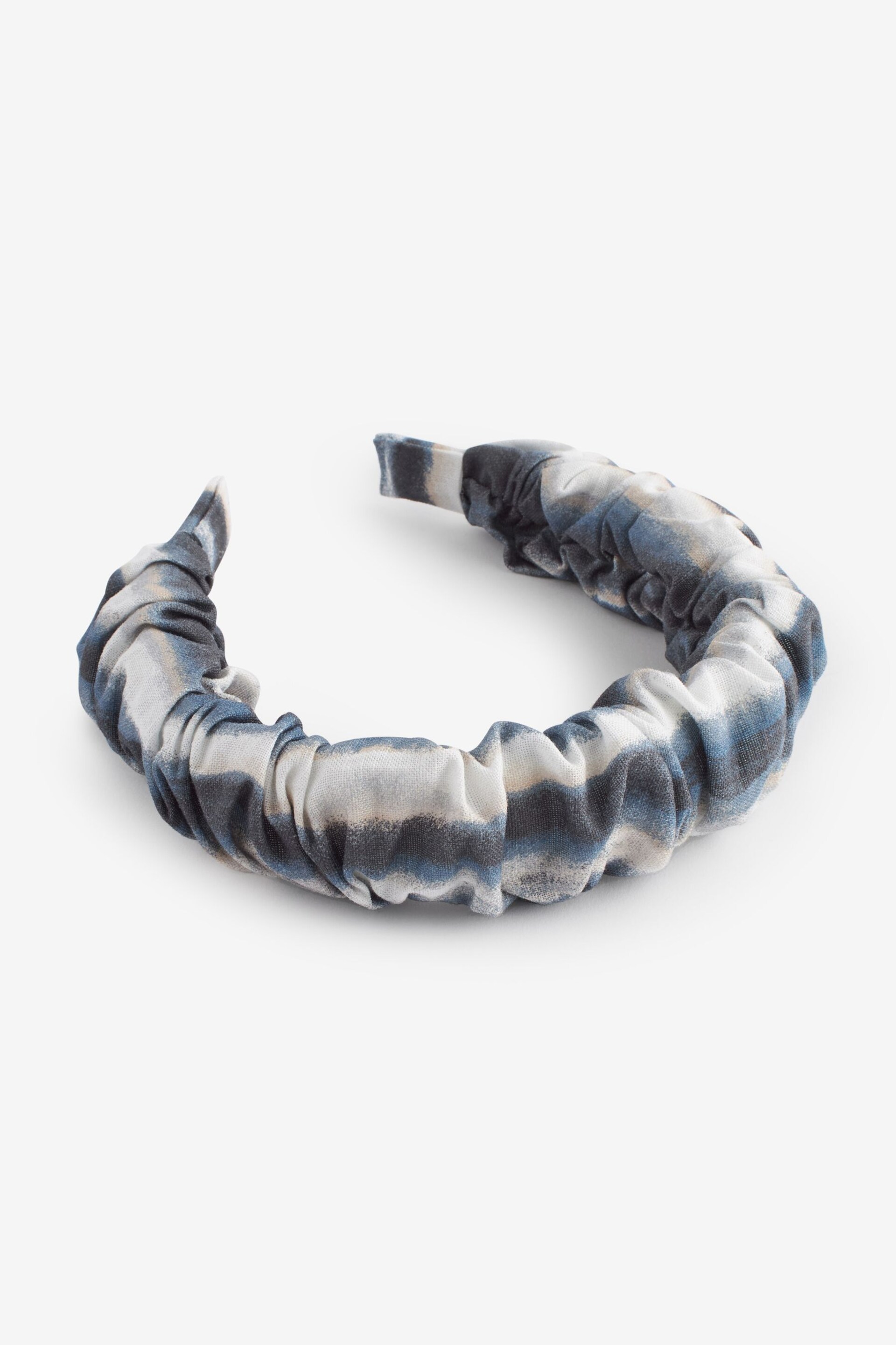 Navy Tie Dye Structured Ruched Headband - Image 1 of 2