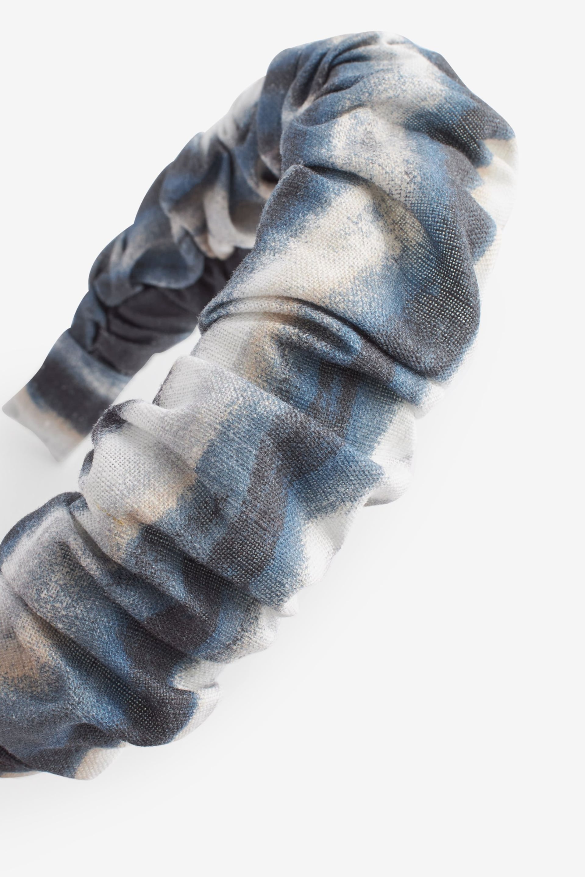 Navy Tie Dye Structured Ruched Headband - Image 2 of 2