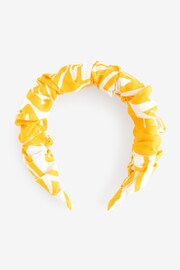 Yellow Floral Structured Ruched Headband - Image 3 of 3