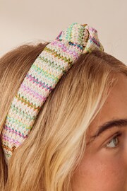 Multi Stripe Structured Knot Headband - Image 2 of 3