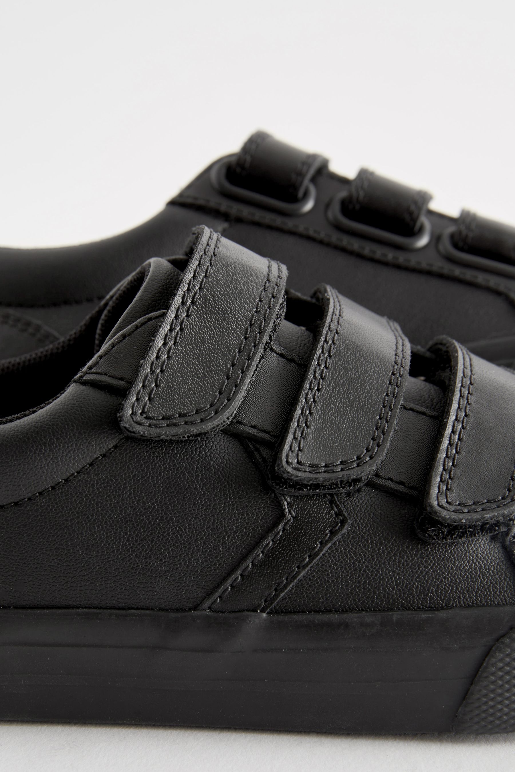 Buy Black Standard Fit F 3 Strap Touch Close Fastening School Shoes from the Next UK online shop