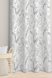 Little Knightley Grey Peru Lined 167x137cm Eyelet Curtains - Image 2 of 2