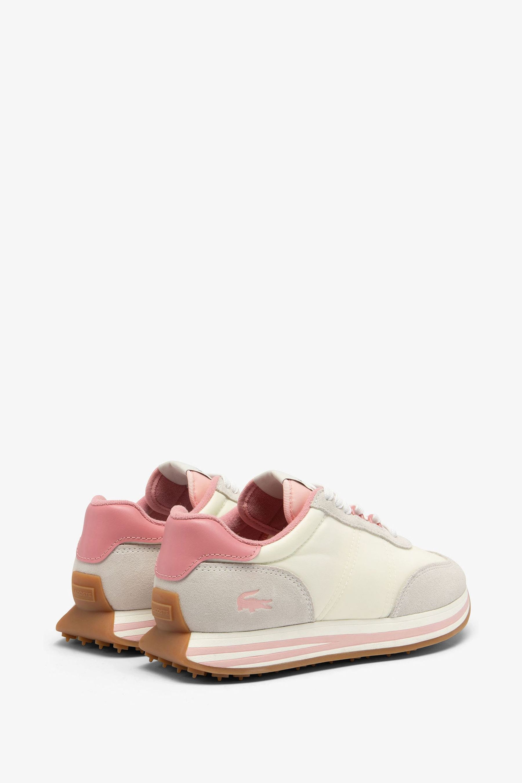 Buy Lacoste Cream L SPIN 124 Trainers from Next Luxembourg
