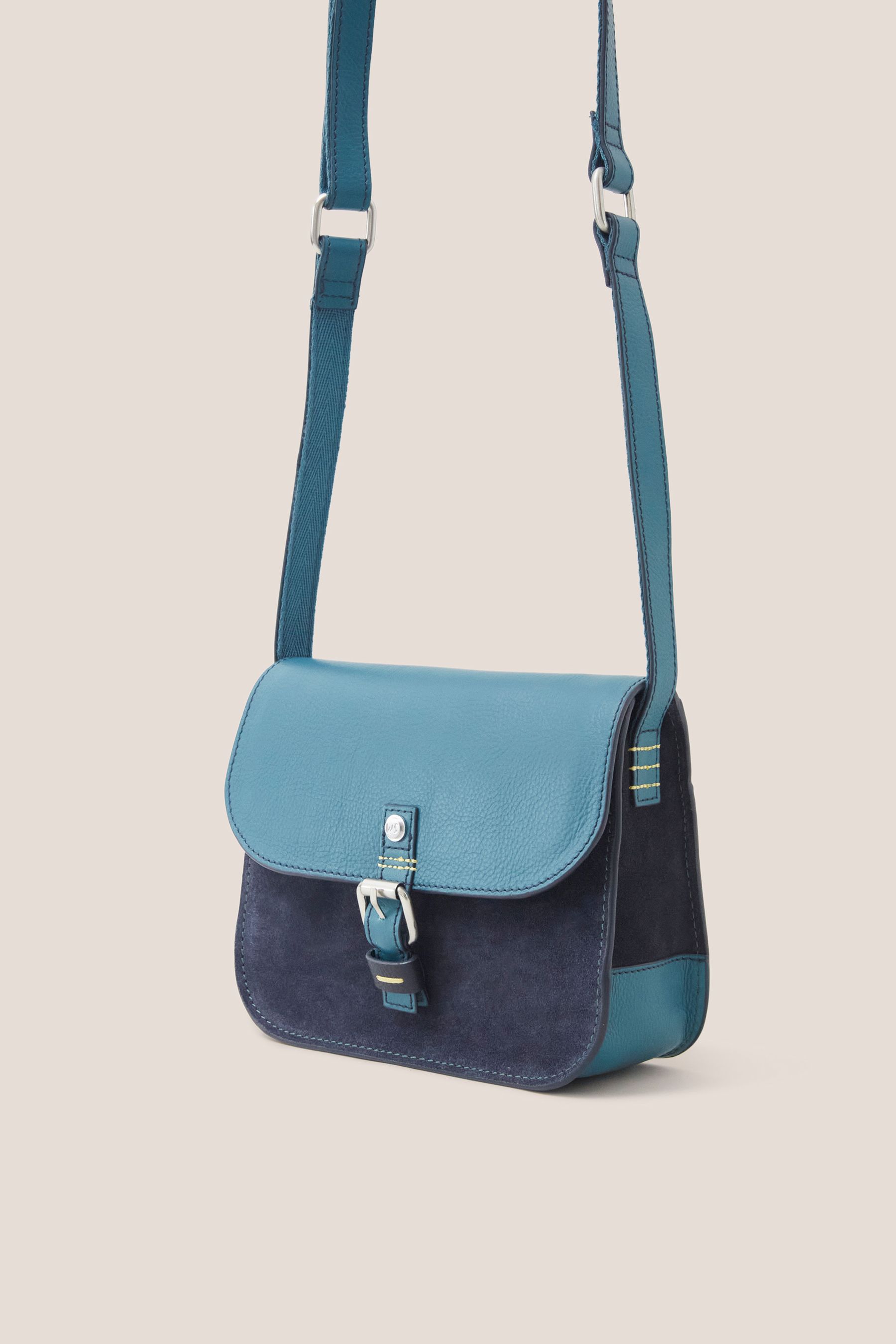 Buy White Stuff Blue Eve Buckle Leather Satchel Bag from Next Ireland
