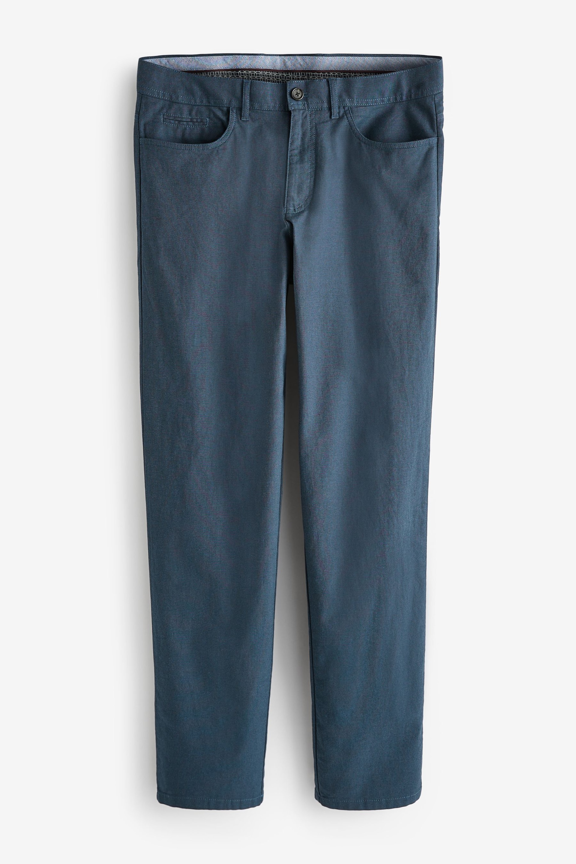 Blue 5 Pocket Smart Textured Chino Trousers - Image 5 of 8