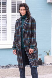 Celtic & Co. Blue Wool Knee Length Coat - Image 4 of 8