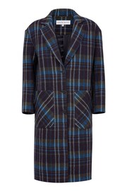 Celtic & Co. Blue Wool Knee Length Coat - Image 6 of 8