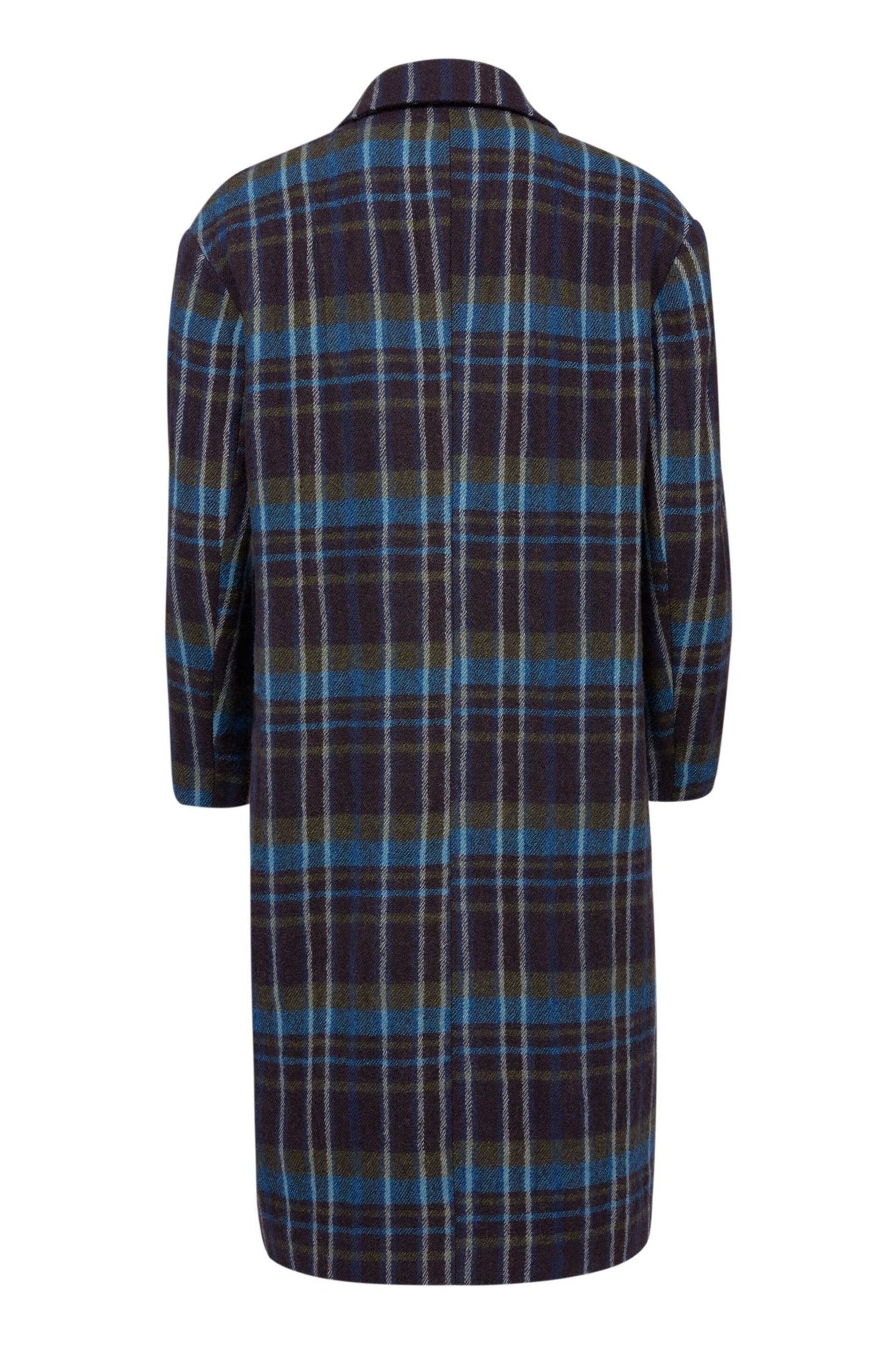 Celtic & Co. Blue Wool Knee Length Coat - Image 7 of 8