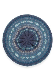 Celtic & Co. Blue Lambswool Fair Isle Beret Hat - Image 5 of 5