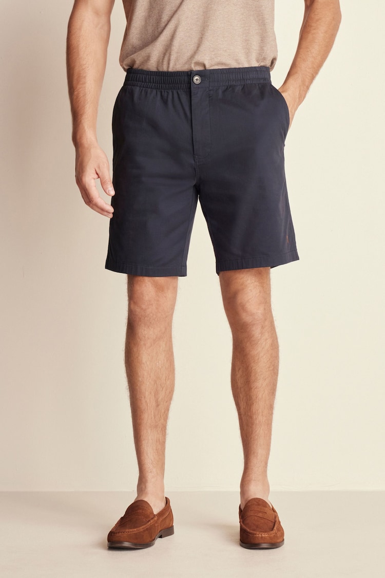 Navy Elasticated Waist Chino Shorts - Image 1 of 11