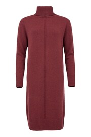 Celtic & Co. Lambswool Roll Neck Brown Dress - Image 5 of 10